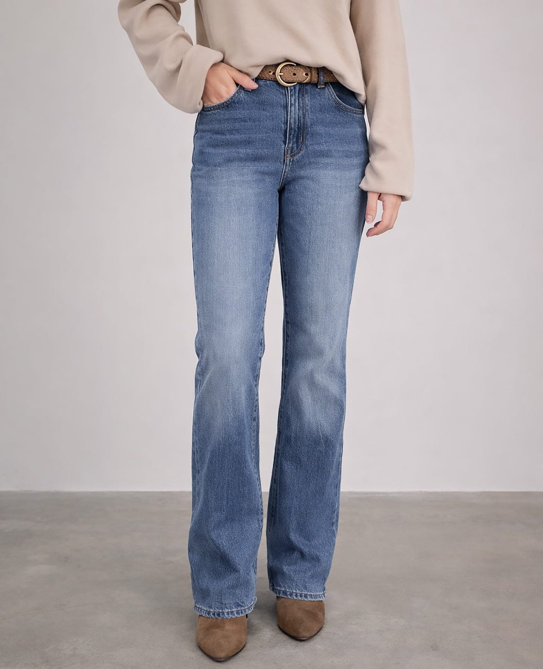 Je m'appelle Broeken Medium Denim Blue / XS / Short Pant Lou Stretch Denim | Medium Denim Blue