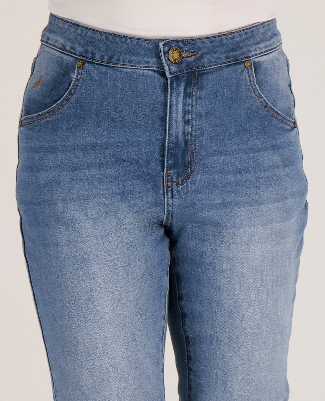 Je m'appelle Broeken Pant Lou Stretch Denim | Medium Denim Blue