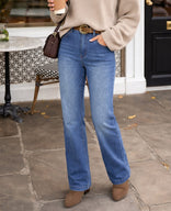 Je m'appelle Broeken Pant Lou Stretch Denim | Medium Denim Blue