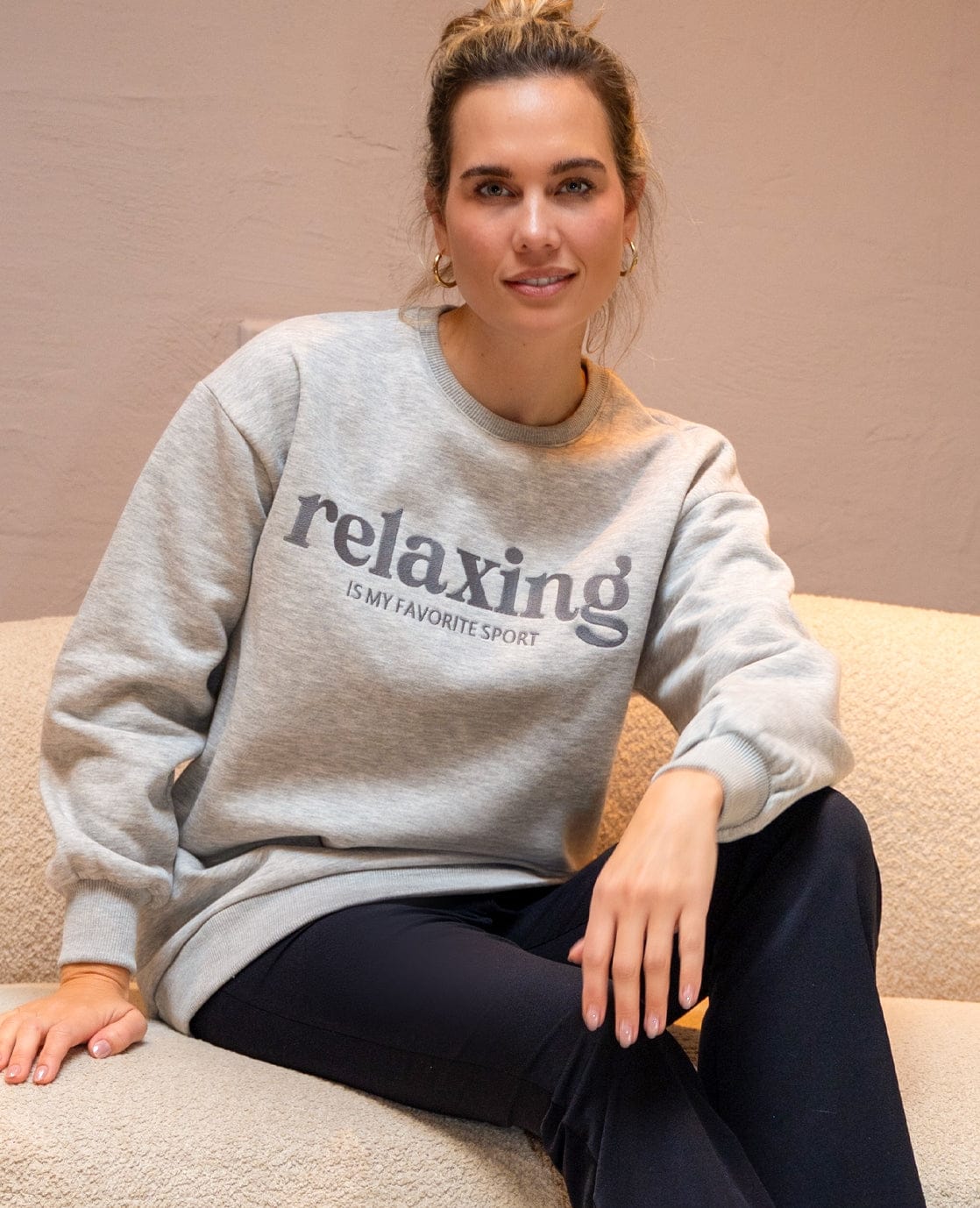 Je m'appelle Tops Light Grey Melange / XS Sweater Erika | Light Grey Melange