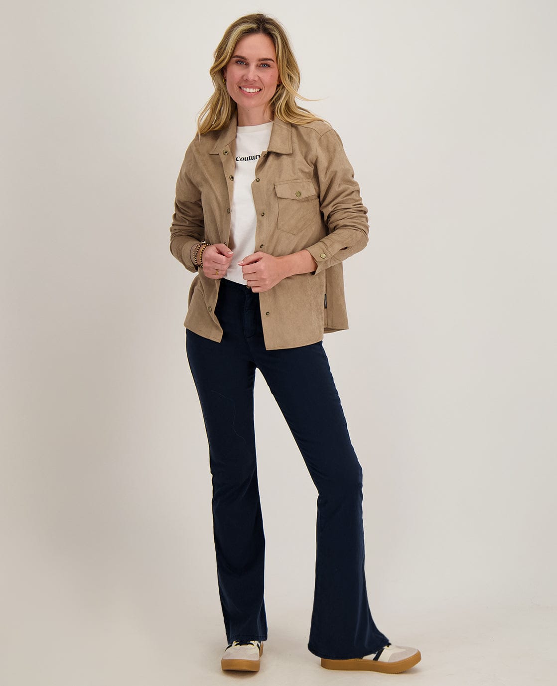 Je m'appelle Tops Blouse Suede | Camel