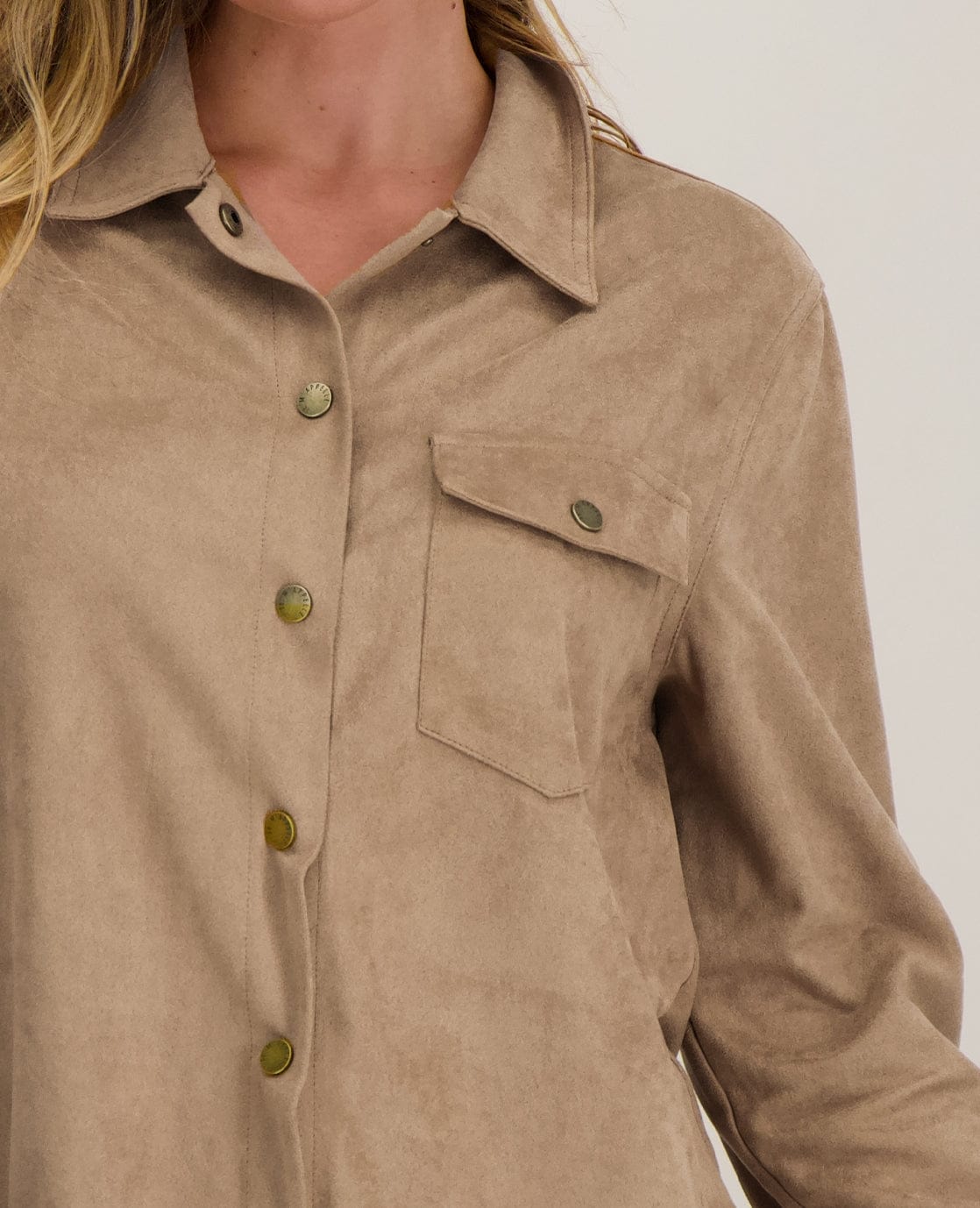 Je m'appelle Tops Blouse Suede | Camel