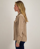 Je m'appelle Tops Blouse Suede | Camel
