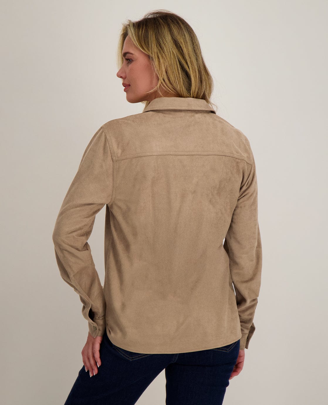 Je m'appelle Tops Blouse Suede | Camel