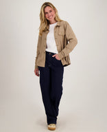 Je m'appelle Tops Blouse Suede | Camel