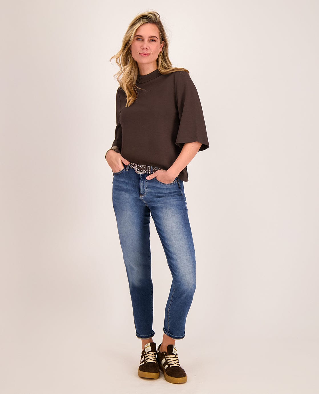 Je m'appelle Tops Top Juna | Dark Brown Melange