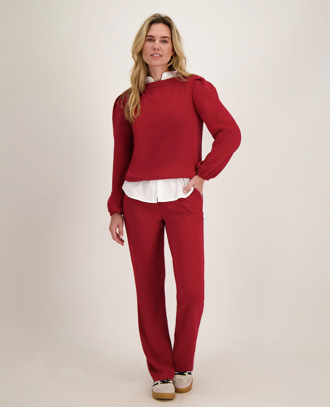 Je m'appelle Broeken Red Melange / XS / (30'') Pant Lily | Red Melange