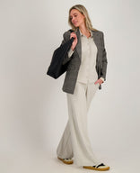 Je m'appelle Jassen Blazer Straight | Multicolor Dark Greige / Brown