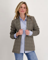 Je m'appelle Jassen Blazer Straight | Multicolor Dark Greige / Brown
