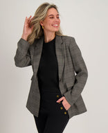 Je m'appelle Jassen Blazer Straight | Multicolor Dark Greige / Brown
