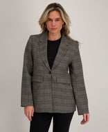 Je m'appelle Jassen Blazer Straight | Multicolor Dark Greige / Brown