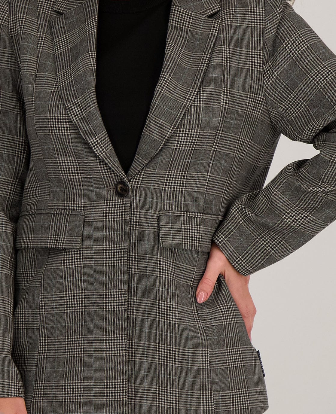 Je m'appelle Jassen Blazer Straight | Multicolor Dark Greige / Brown