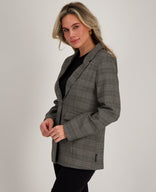 Je m'appelle Jassen Blazer Straight | Multicolor Dark Greige / Brown