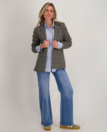 Je m'appelle Jassen Blazer Straight | Multicolor Dark Greige / Brown