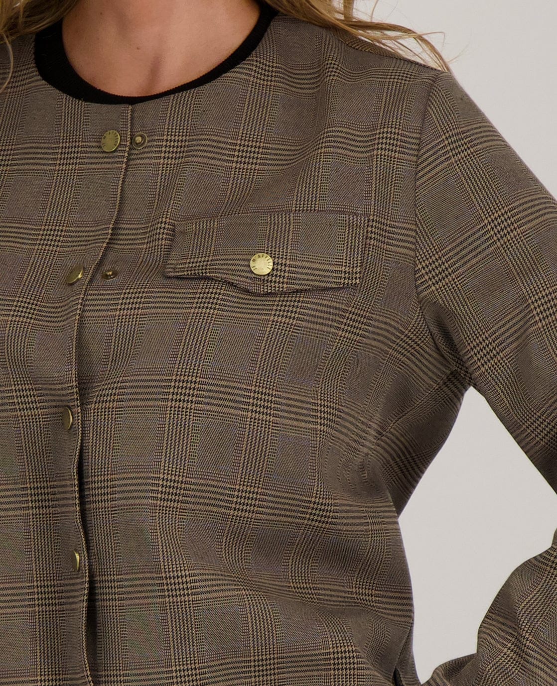 Je m'appelle Jassen Jacket | Multicolor Taupe