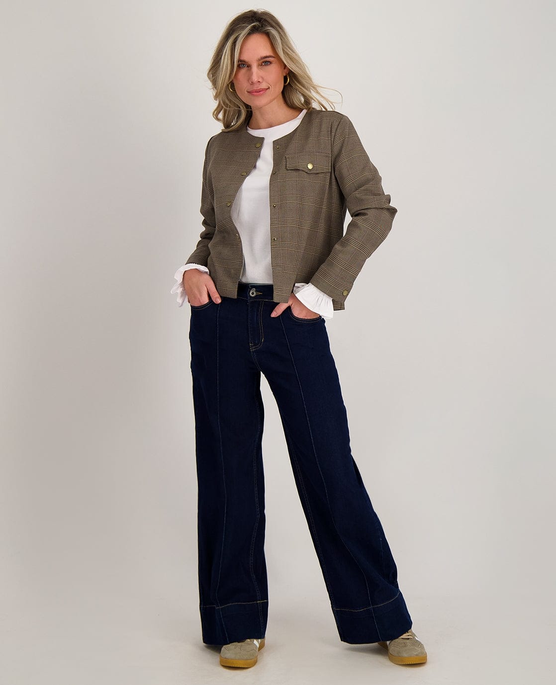 Je m'appelle Jassen Jacket | Multicolor Taupe