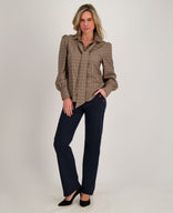 Je m'appelle Broeken Donkerblauw / XS / (30'') Pant Straight Buttons Travel | Donkerblauw