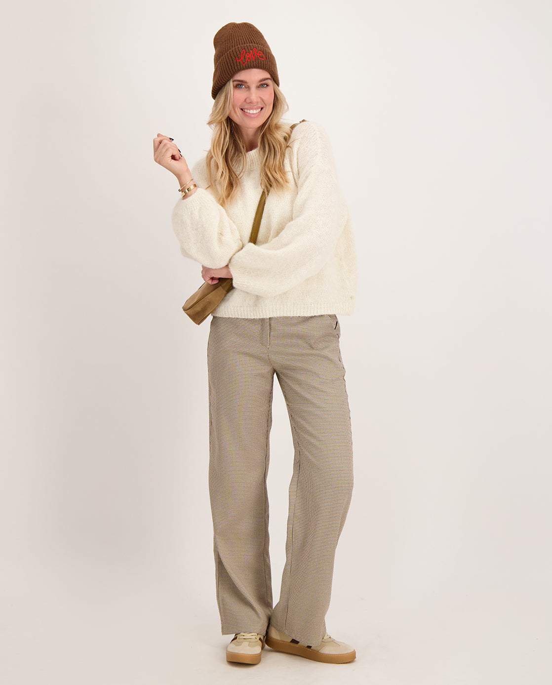 Pant Straight | Multicolor Dark Greige / Brown