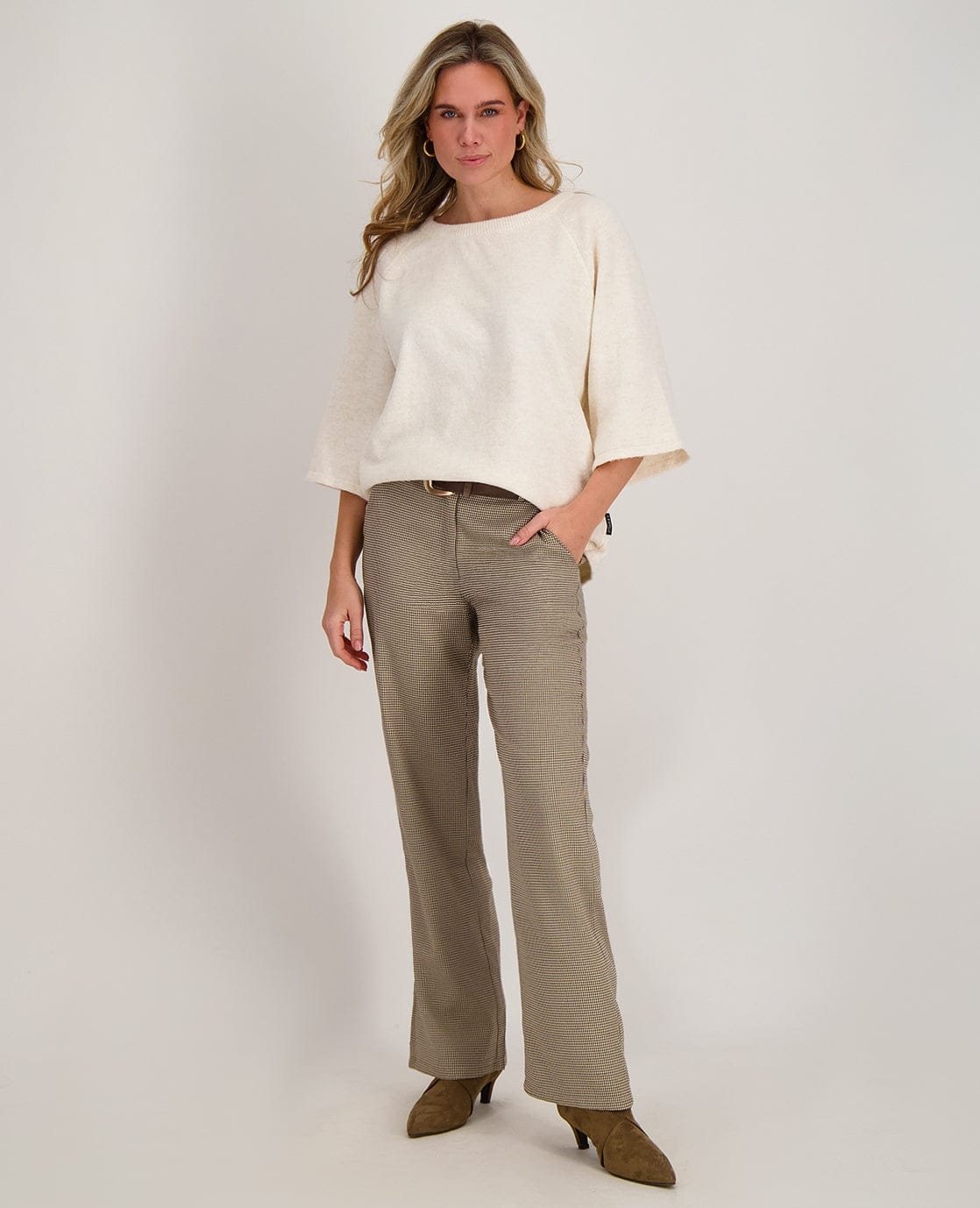 Je m'appelle Tops Pull Knitted | Ecru Melange