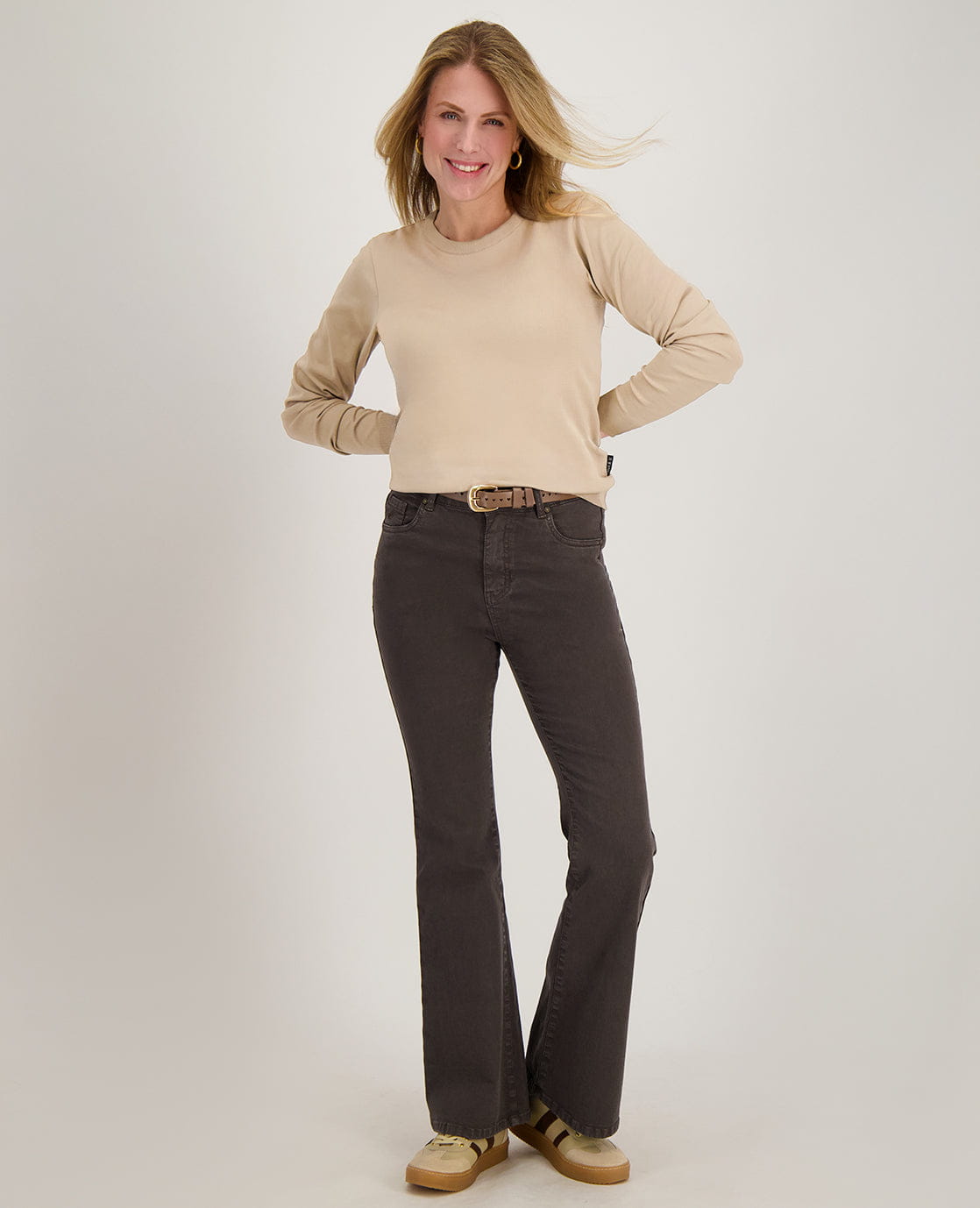 Je m'appelle Broeken Pant Eva Superstretch | Coffee