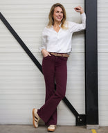 Je m'appelle Broeken Pant Eva Superstretch | Burgundy