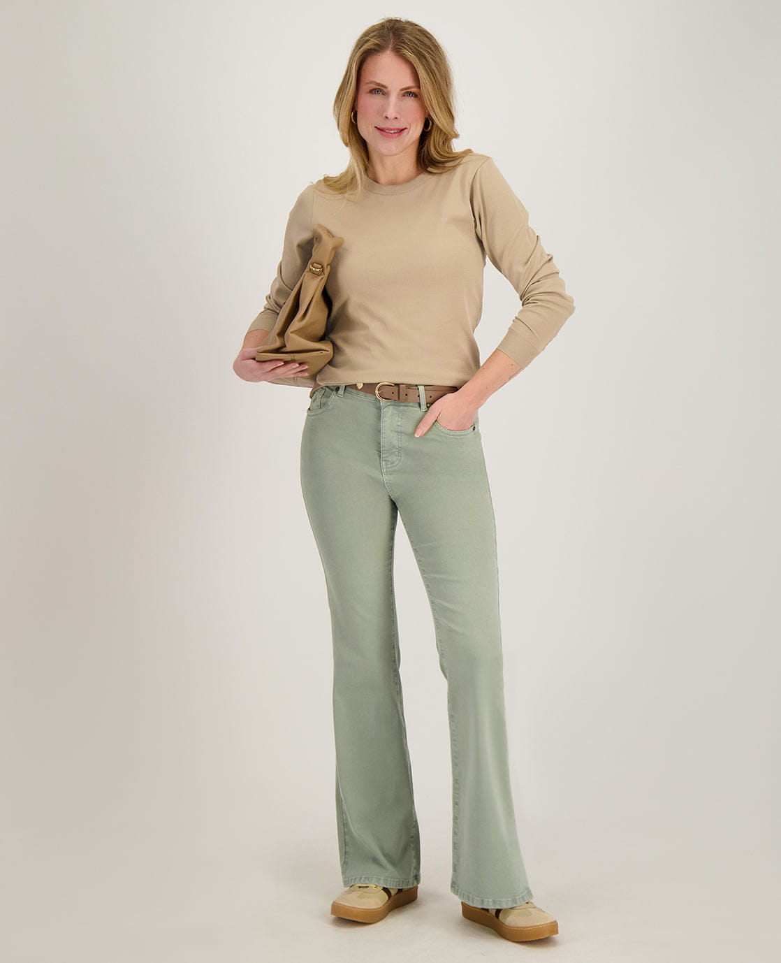 Je m'appelle Broeken Pant Eva Superstretch | Soft Olive