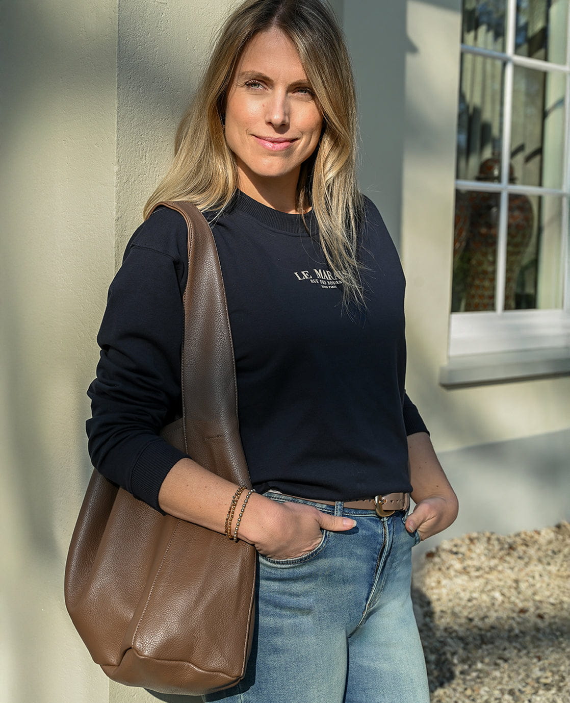 Je m'appelle Tops Donkerblauw / XS Sweater Le Marais | Donkerblauw