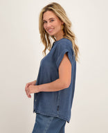Je m'appelle Tops Blouse Mathilde | Medium Denim Blue