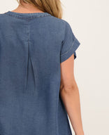 Je m'appelle Tops Blouse Mathilde | Medium Denim Blue