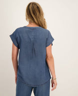 Je m'appelle Tops Blouse Mathilde | Medium Denim Blue