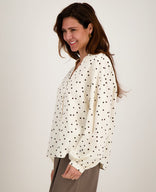 Je m'appelle Tops Blouse Roxy | Porcelain White / Espresso