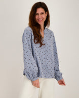 Je m'appelle Tops Blouse Roxy | Soft Blue / Espresso