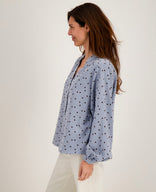 Je m'appelle Tops Blouse Roxy | Soft Blue / Espresso