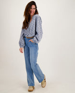 Je m'appelle Tops Blouse Roxy | Soft Blue / Espresso