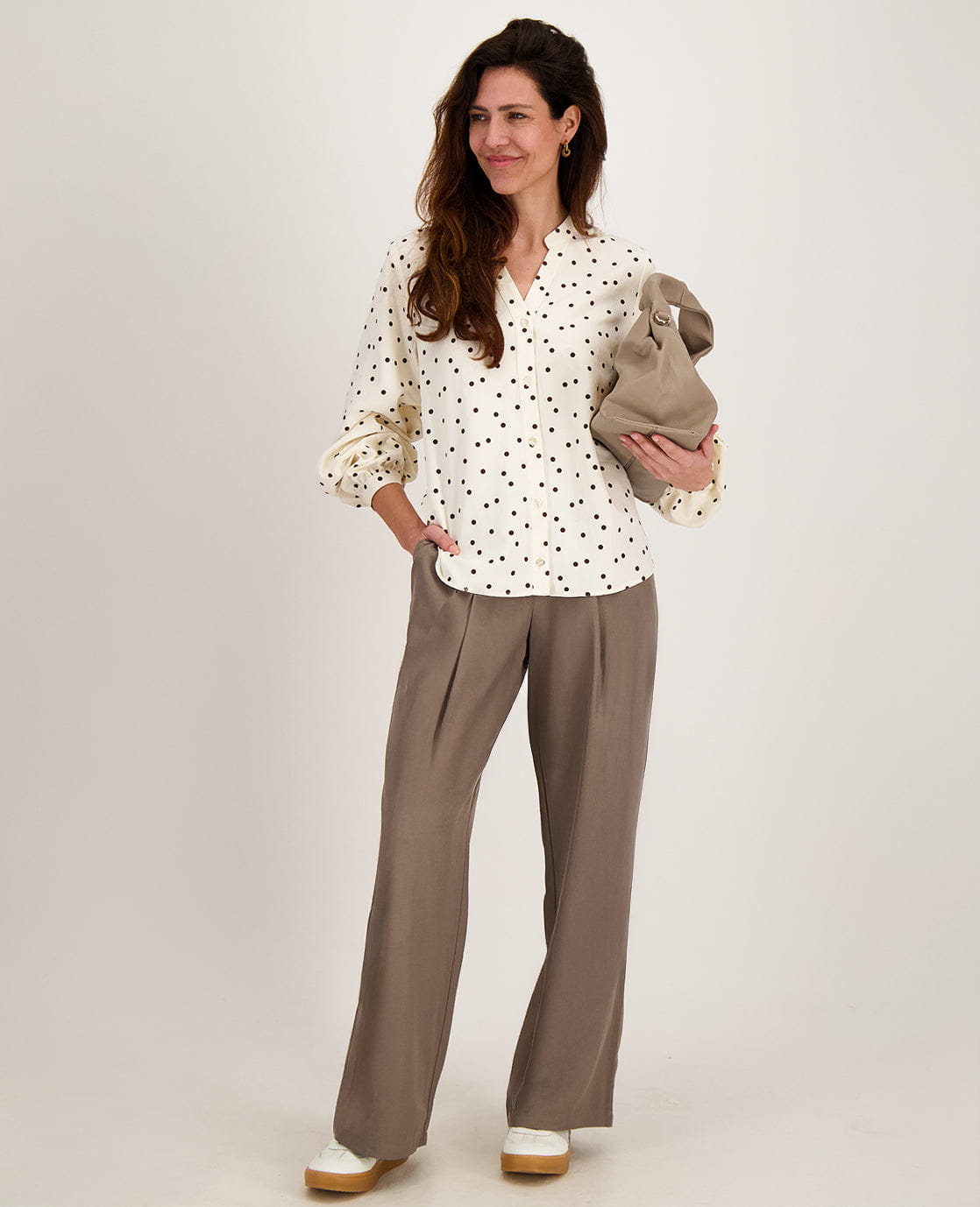 Je m'appelle Tops Blouse Roxy | Porcelain White / Espresso