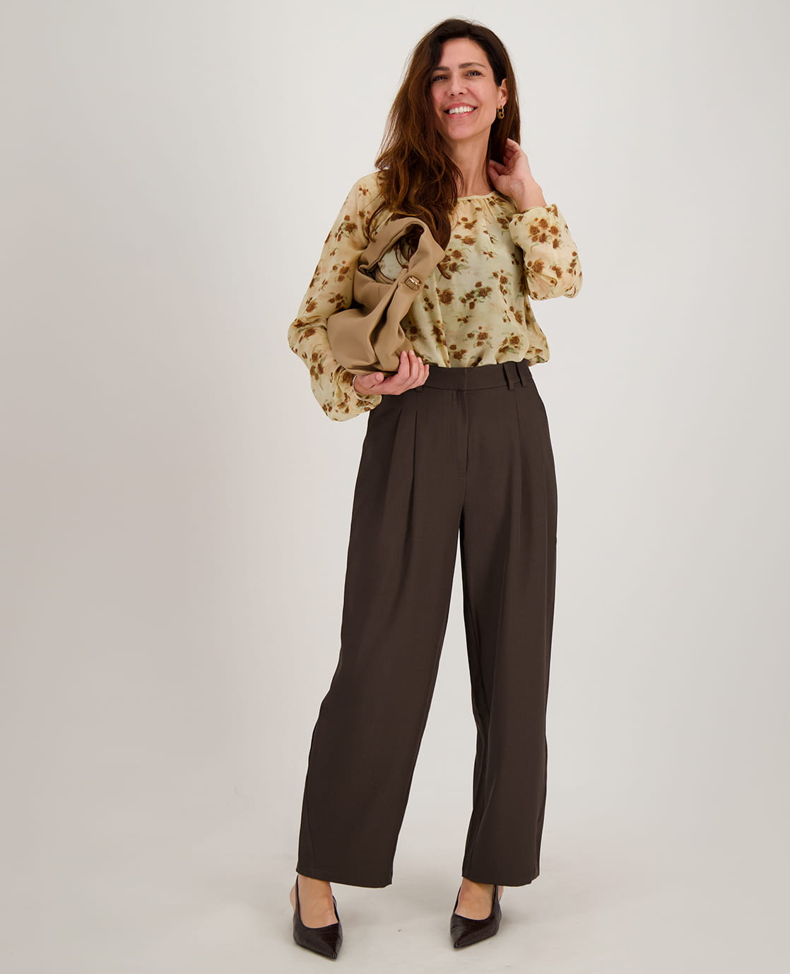 Je m'appelle Broeken Pant Liv | Espresso