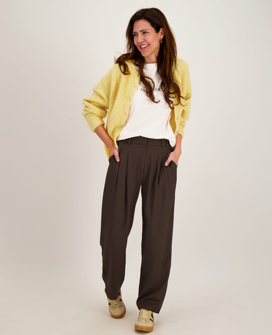 Je m'appelle Broeken Pant Liv | Espresso