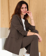 Je m'appelle Jassen Espresso / Porcelain White / XS Blazer Straight Travel | Espresso / Porcelain White