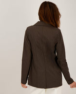 Je m'appelle Jassen Blazer Straight Travel | Espresso / Porcelain White