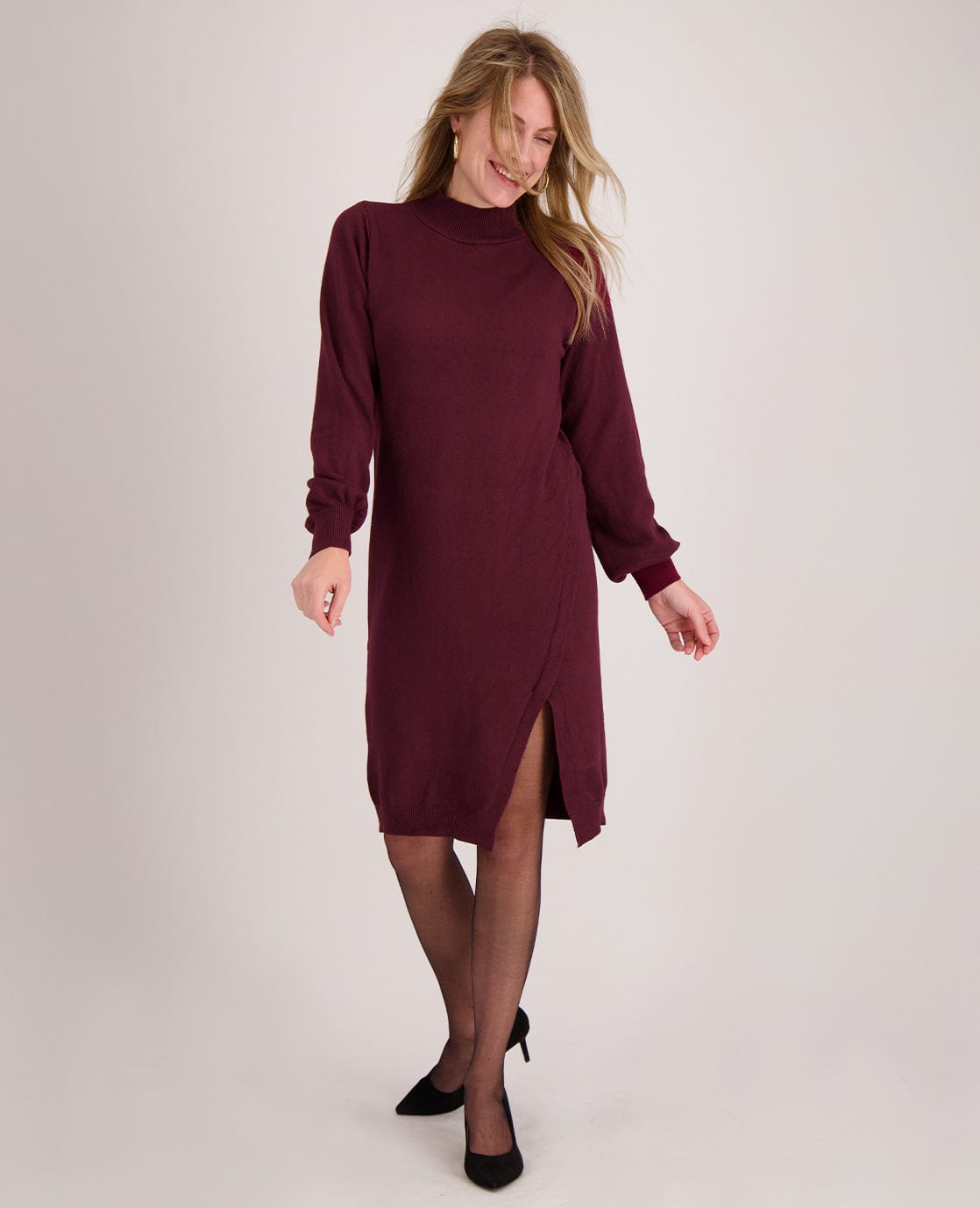 Je m'appelle Jurken Robe Laure Knitted | Bordeaux