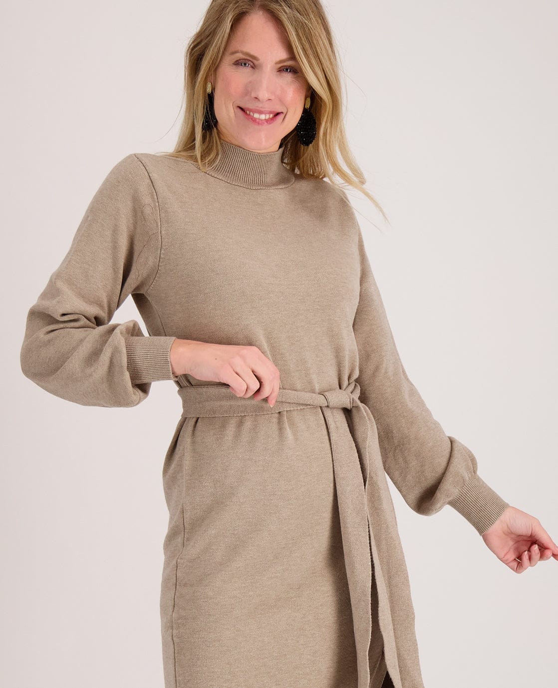 Je m'appelle Jurken Robe Laure Knitted | Toffee Melange