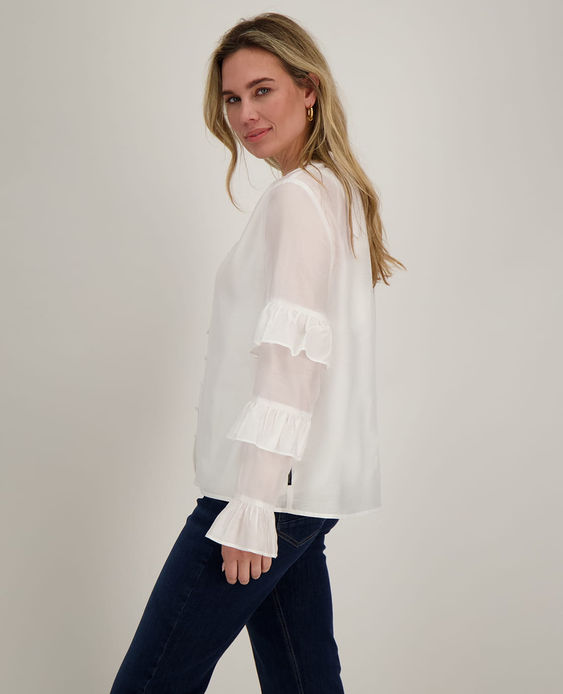 Je m'appelle Tops Blouse Ruffle | Off White