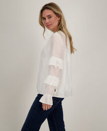 Je m'appelle Tops Blouse Ruffle | Off White