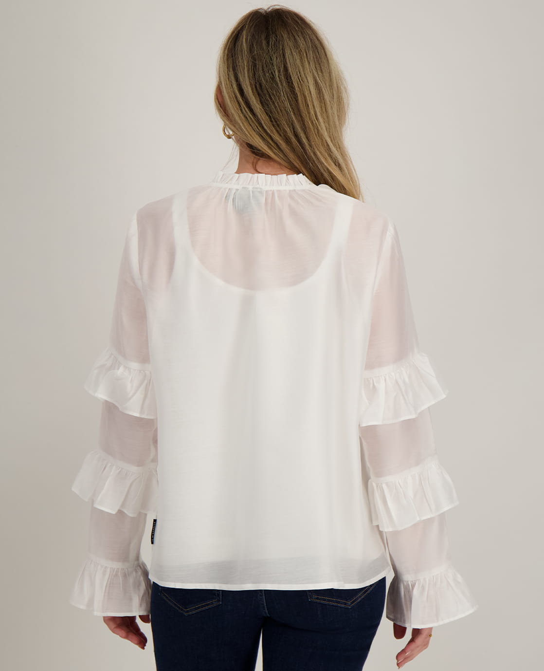 Je m'appelle Tops Blouse Ruffle | Off White