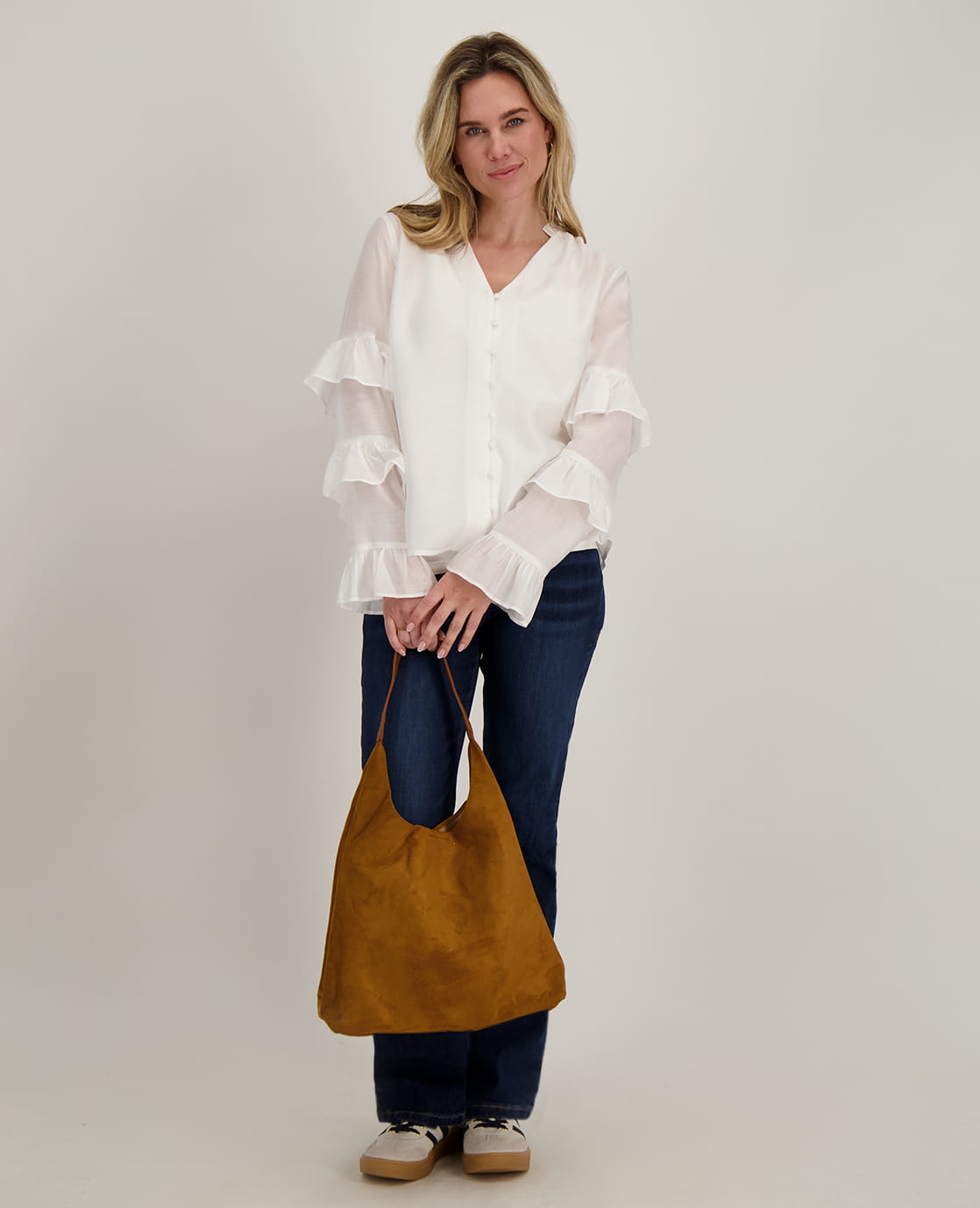 Je m'appelle Tops Blouse Ruffle | Off White