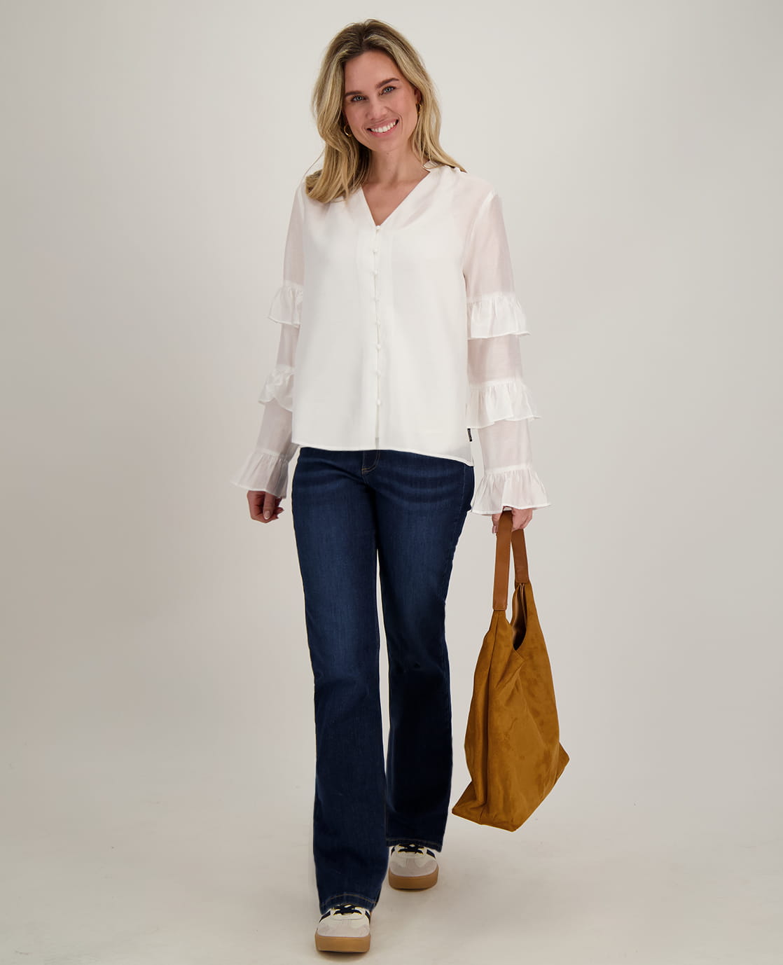 Je m'appelle Tops Blouse Ruffle | Off White