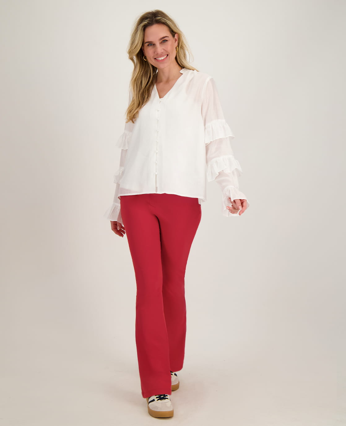 Je m'appelle Tops Blouse Ruffle | Off White