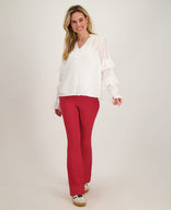 Je m'appelle Tops Blouse Ruffle | Off White
