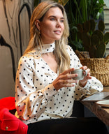 Je m'appelle Tops Top Milou | Porselein Wit / Zwart
