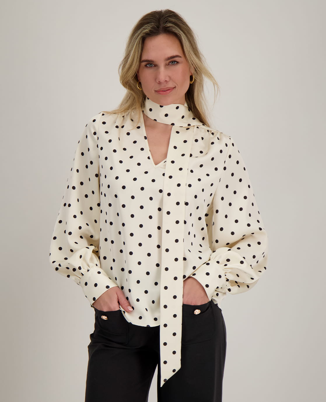 Je m'appelle Tops Porselein Wit / Zwart / XS Top Milou | Porselein Wit / Zwart